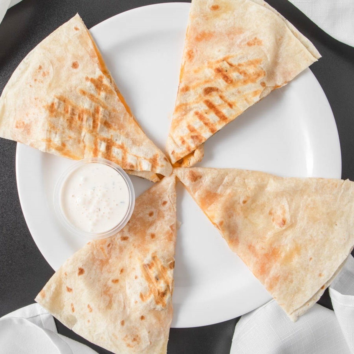 Kids Chicken Quesadilla.