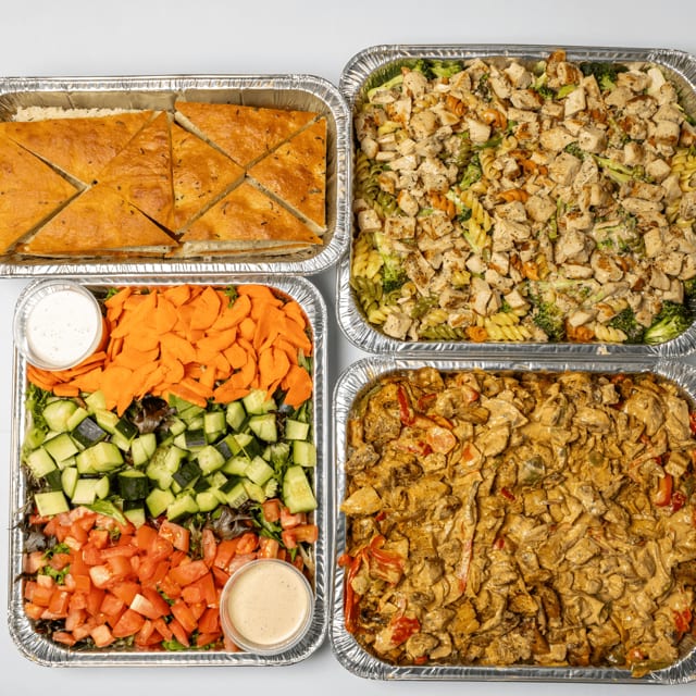 Chipotle Chicken, Alfredo Pasta & Salad Pack.