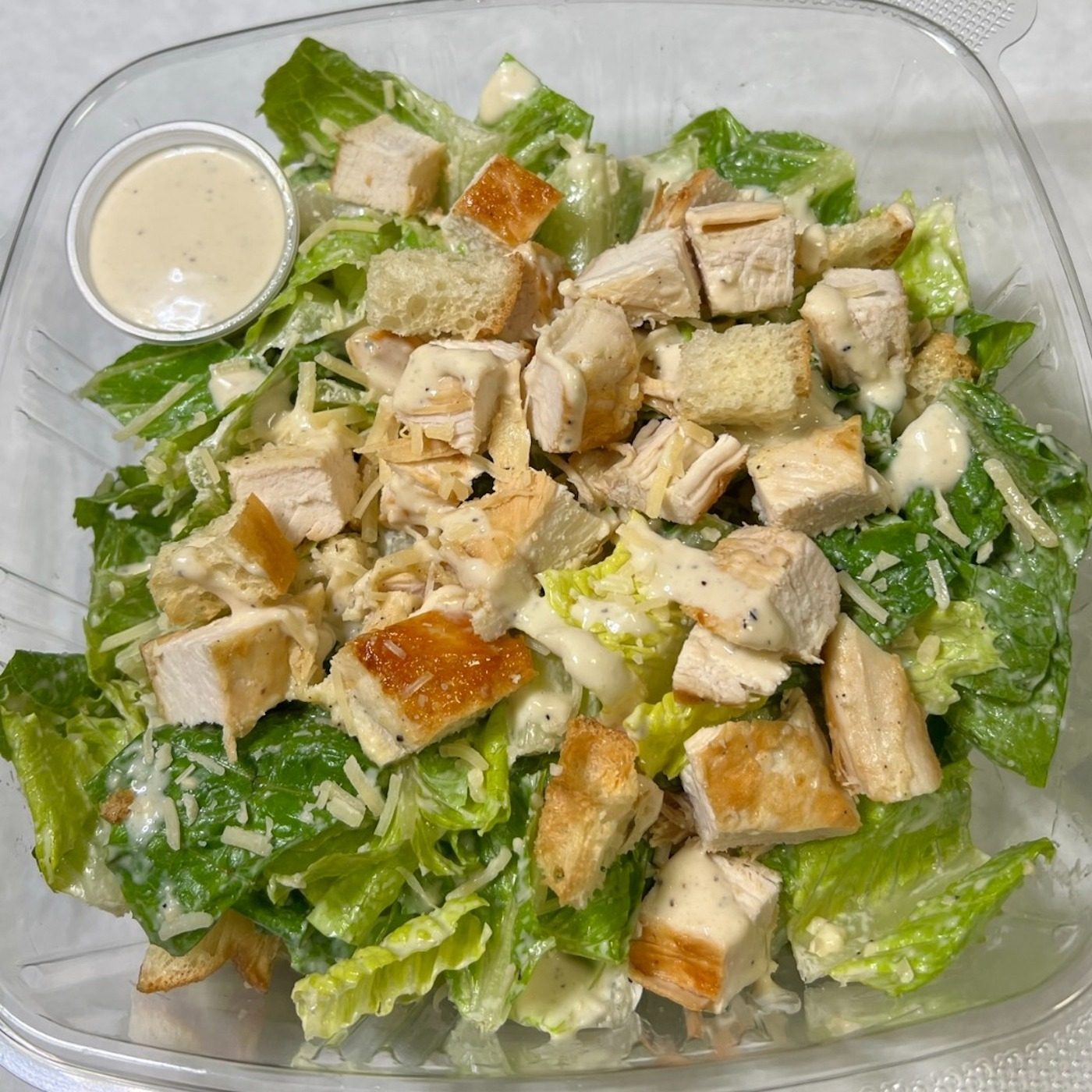 Grilled Chicken Caesar Salad.